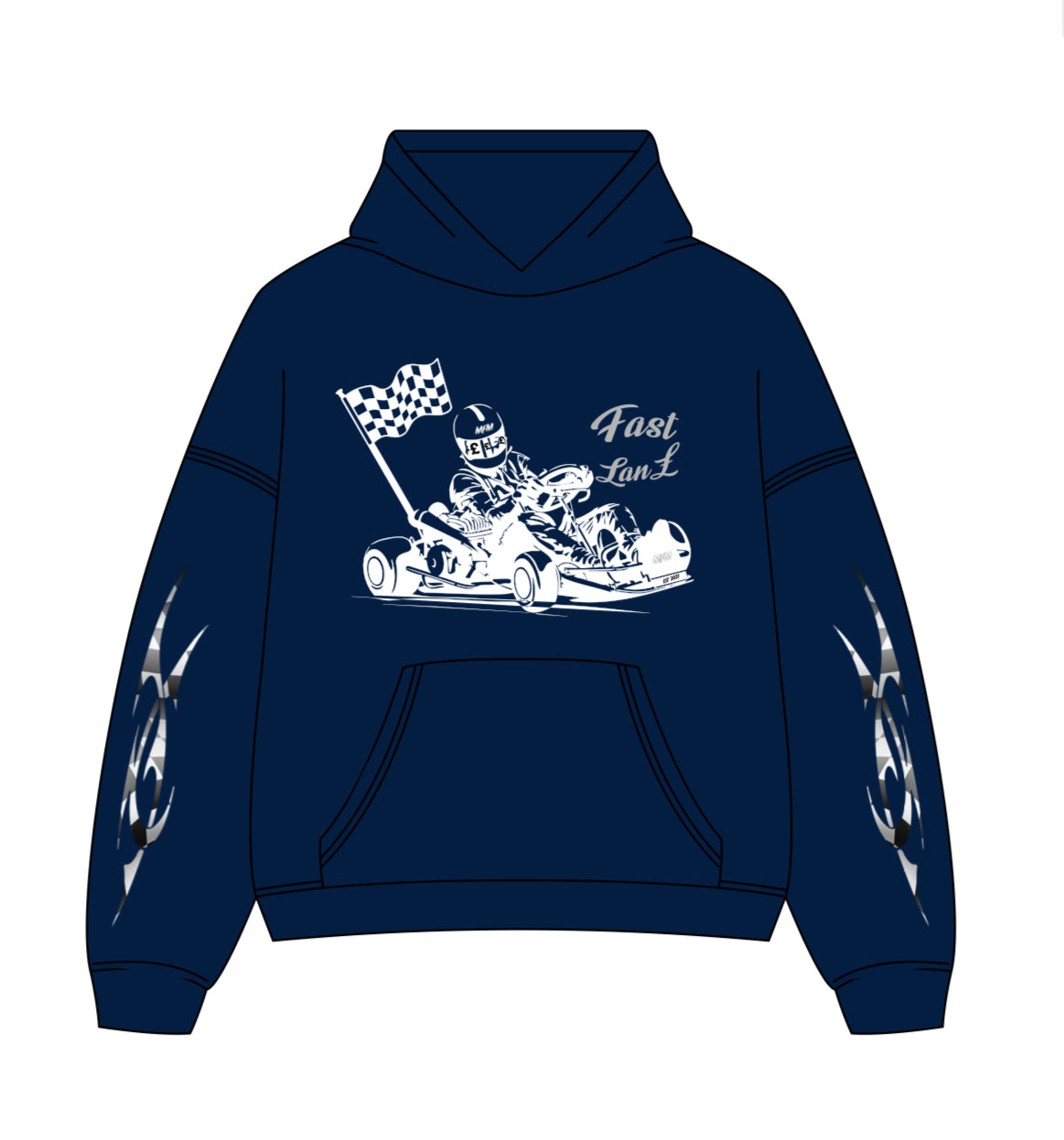 NAVY GO KART FAST LANE JUMPER