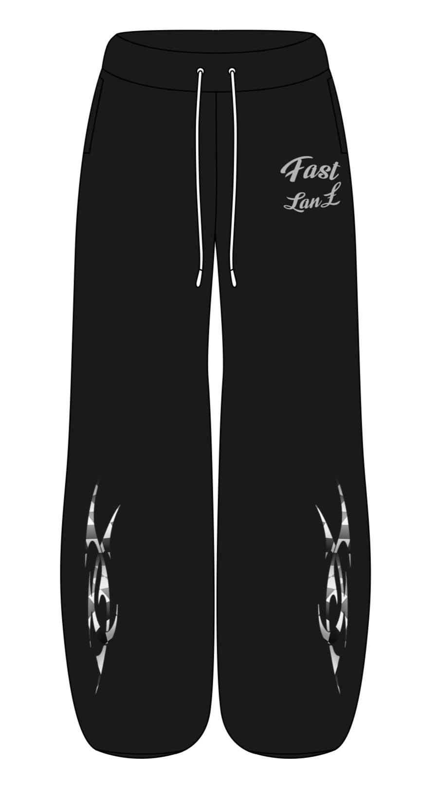 BLACK FAST LANE BOTTOMS