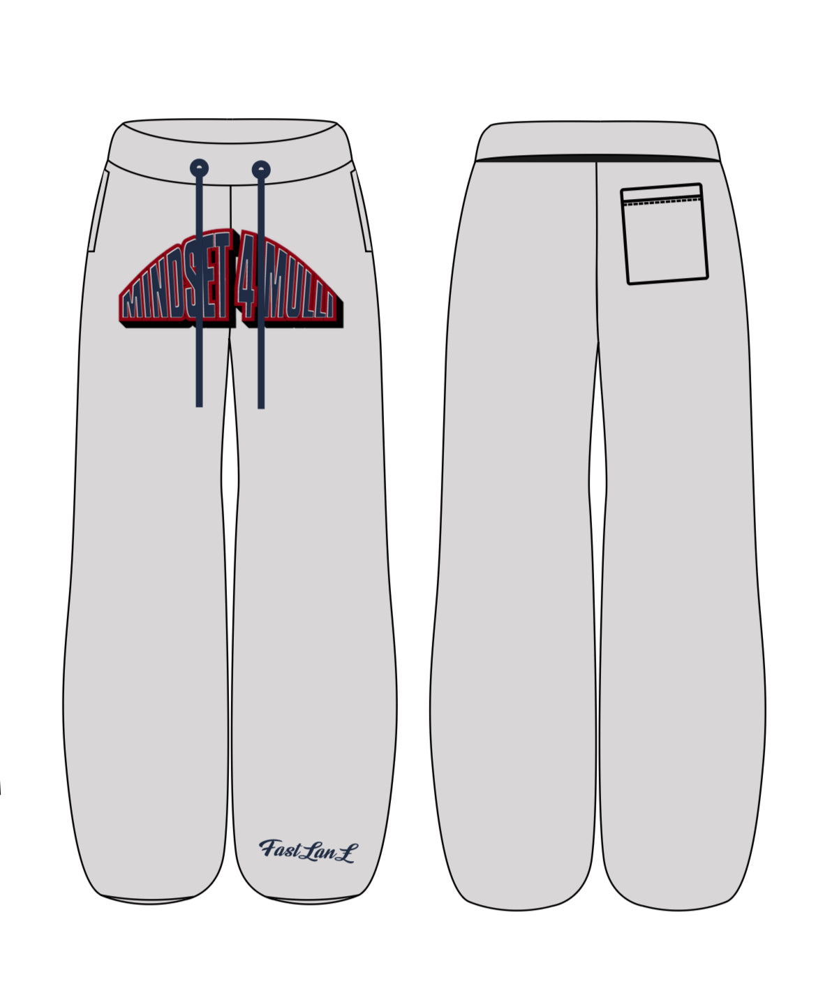 GREY/NAVY/RED BRAINS BOTTOMS