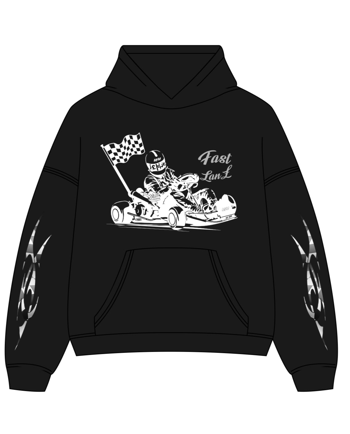 BLACK/WHITE GO KART FAST LANE JUMPER