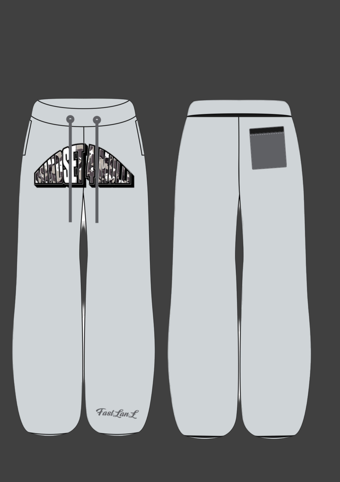 GREY CAMO BRAINS BOTTOMS