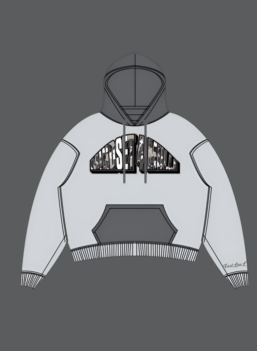 GREY CAMO BRAINS HOODIE