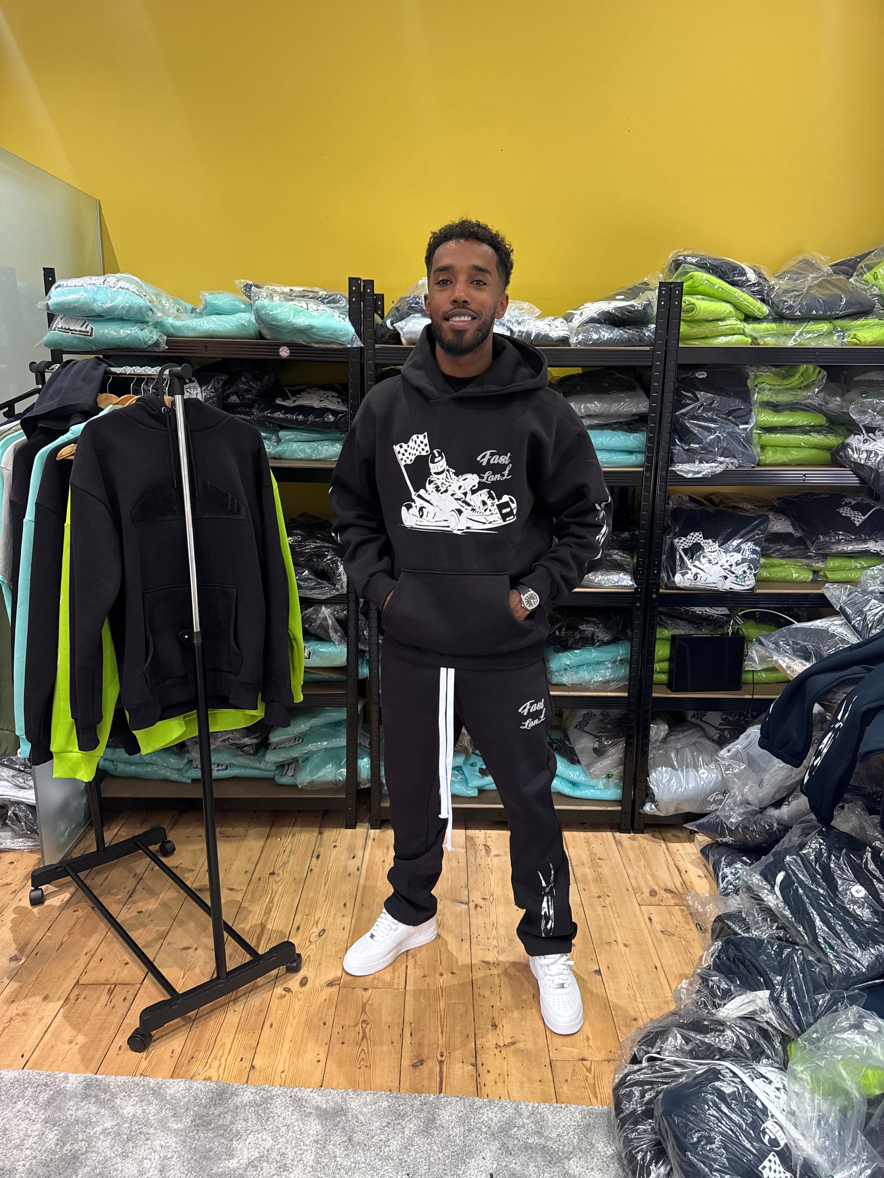 BLACK/WHITE GO KART FAST LANE JUMPER