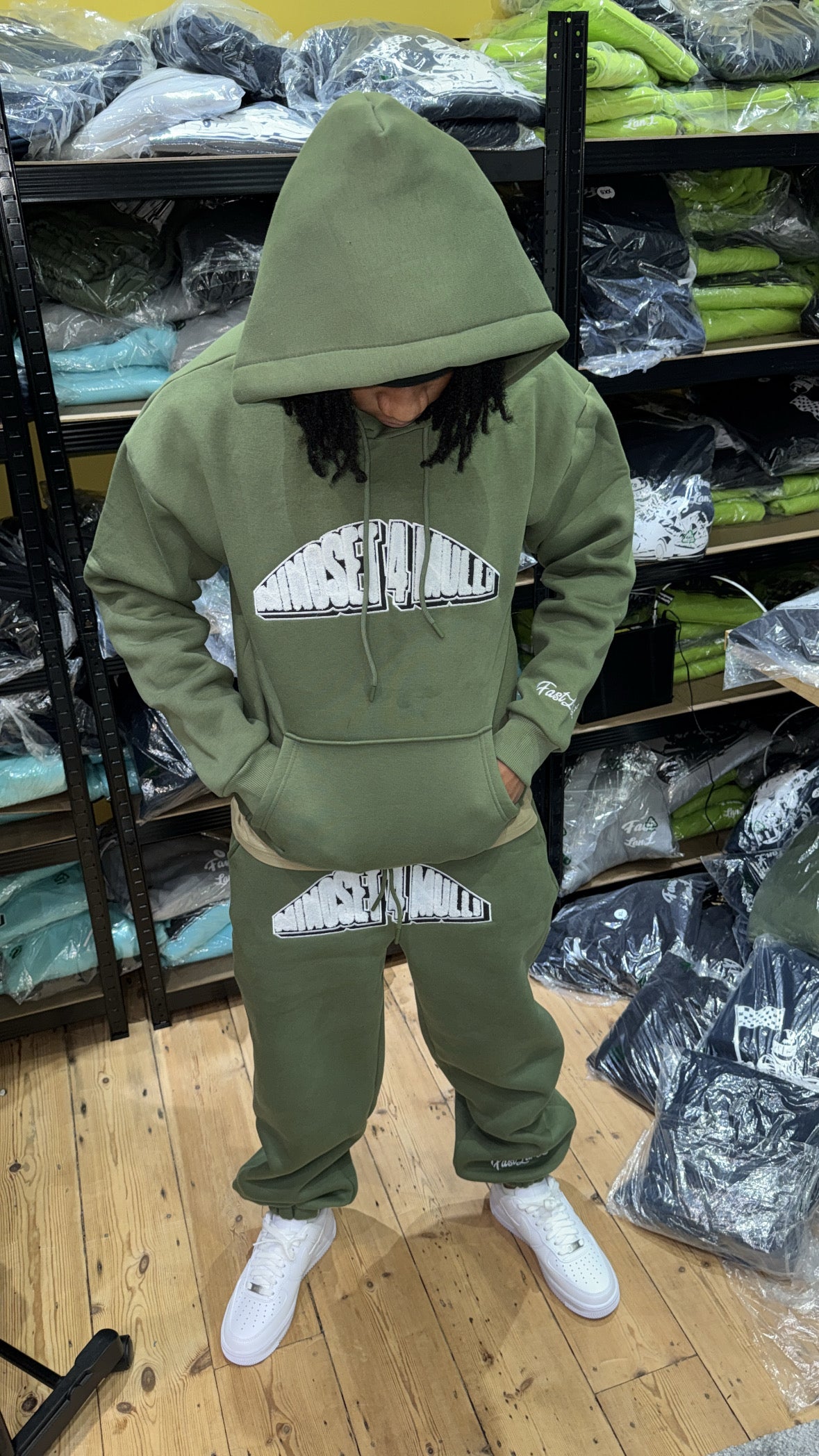 KHAKI GREEN BRAINS JUMPER