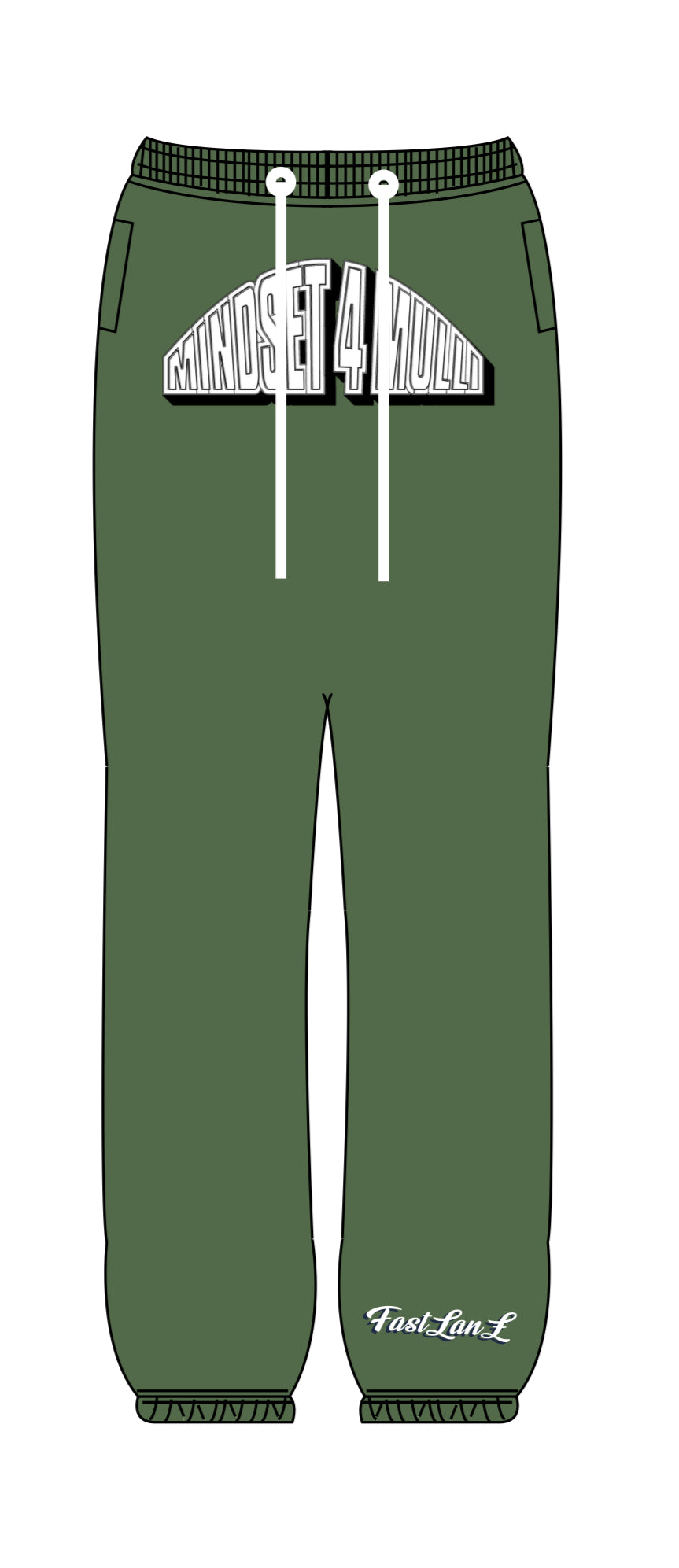 KHAKI GREEN BRAINS BOTTOMS