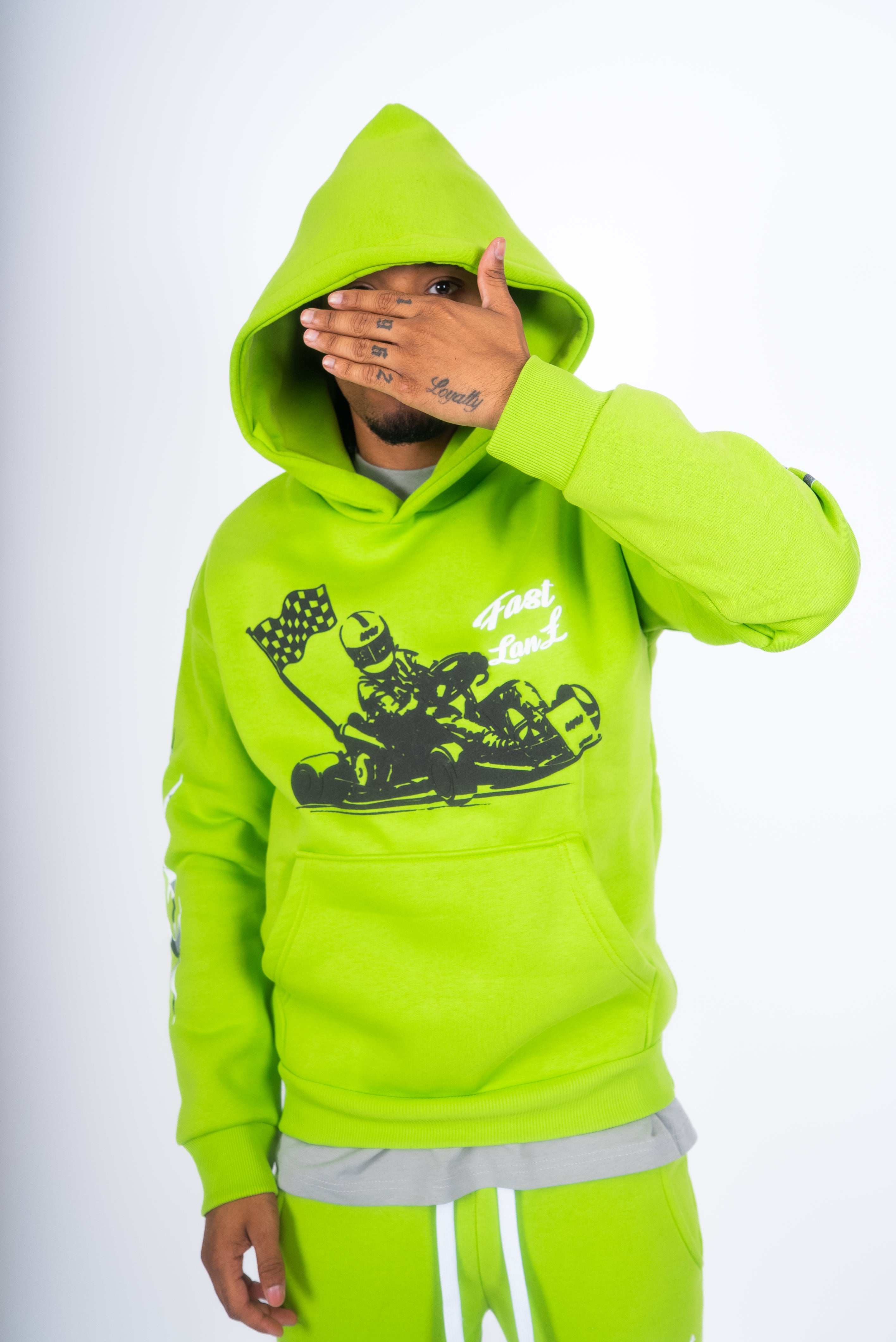 LIME GREEN FAST LANE GO KART JUMPER