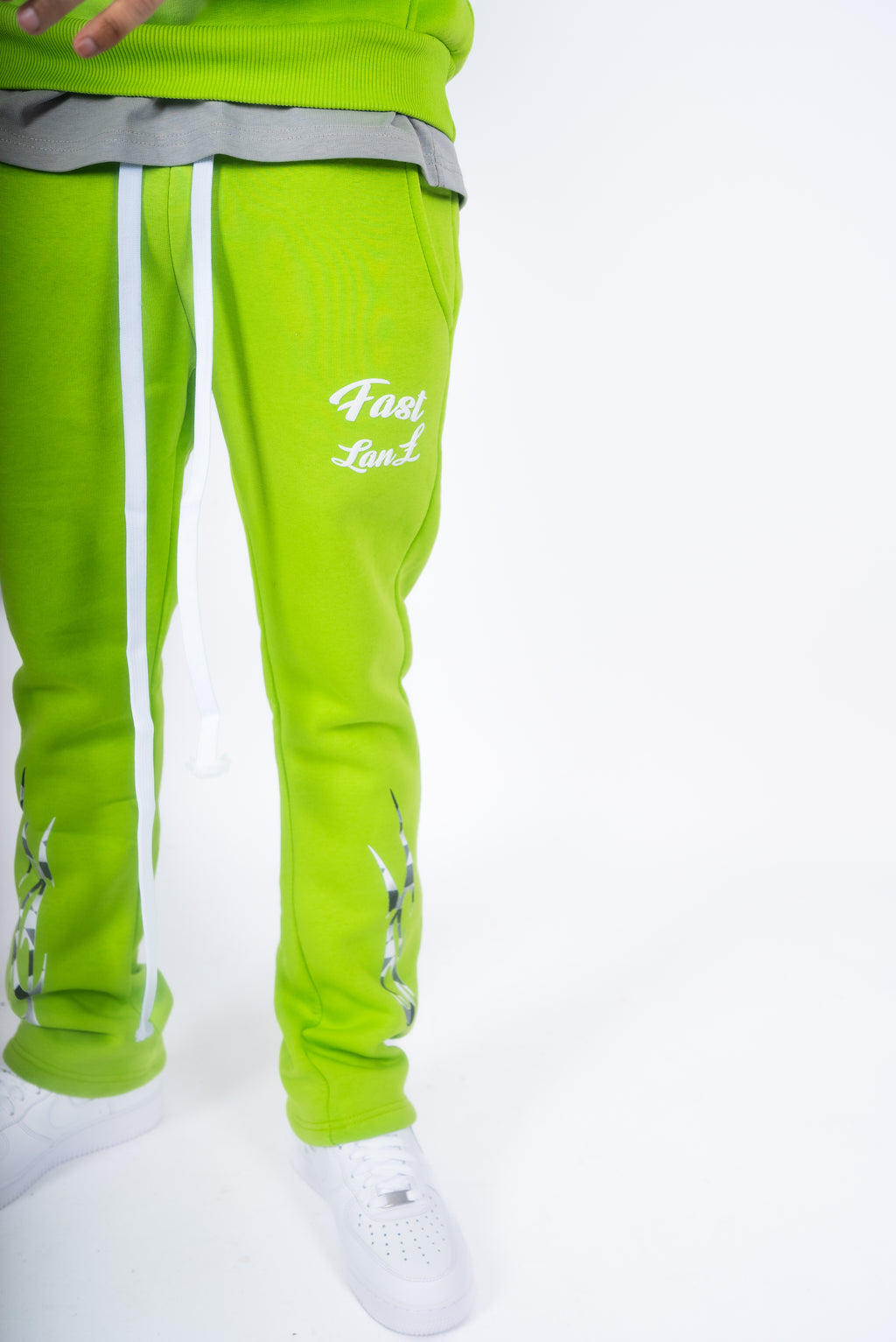 LIME GREEN FAST LANE BOTTOMS (STRAIGHT LEG)