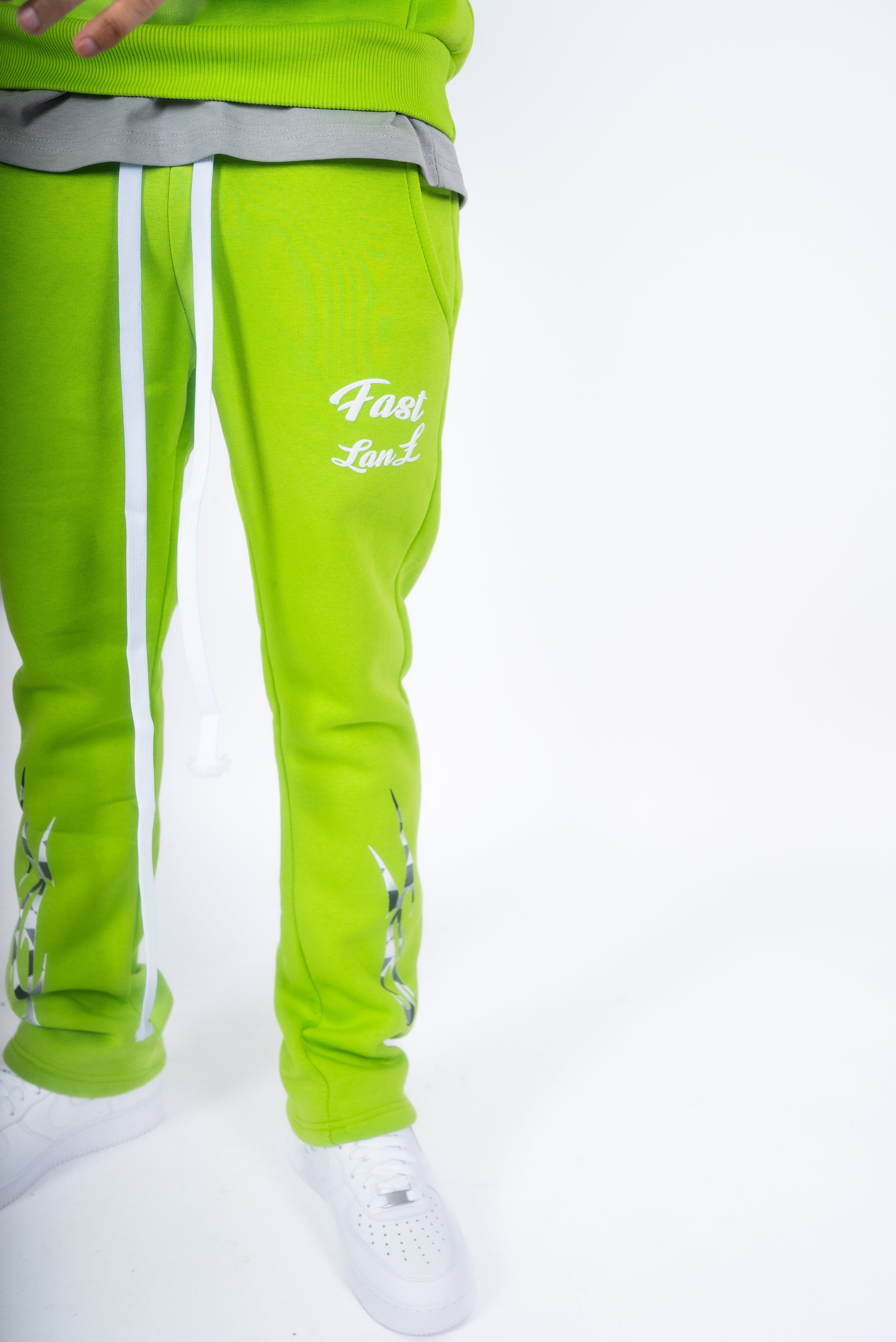 LIME GREEN FAST LANE BOTTOMS (STRAIGHT LEG)
