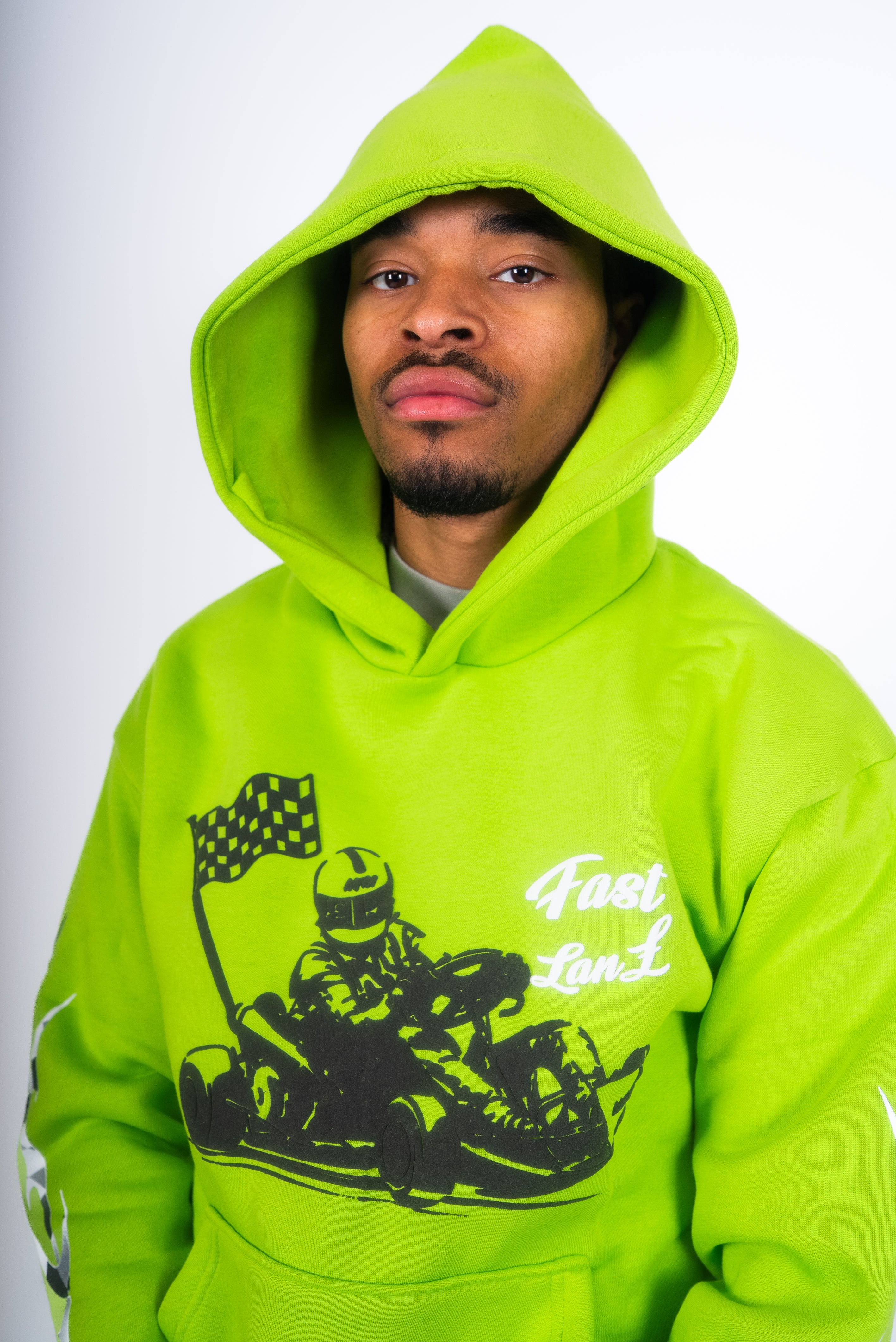 LIME GREEN FAST LANE GO KART JUMPER
