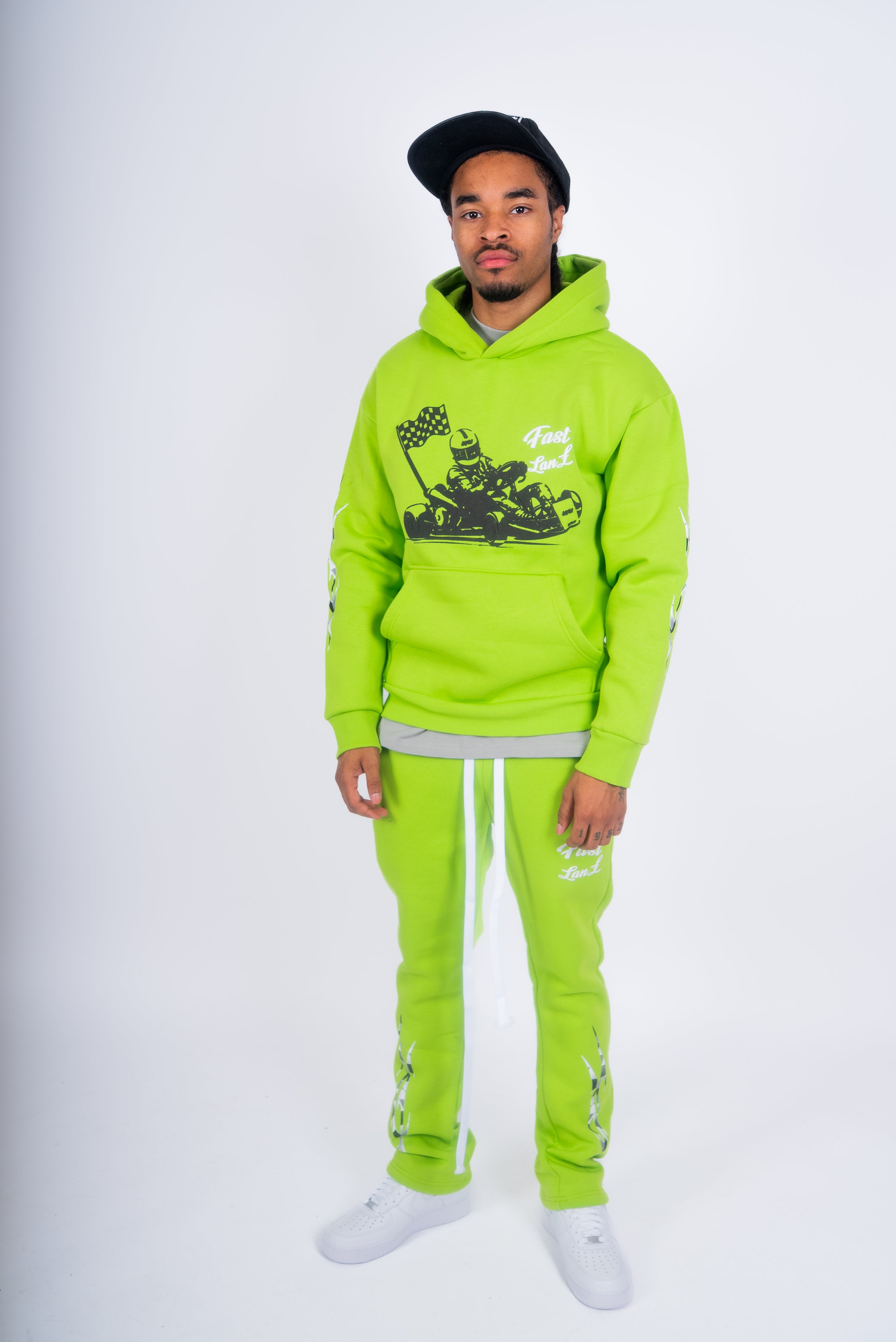 LIME GREEN FAST LANE BOTTOMS (STRAIGHT LEG)
