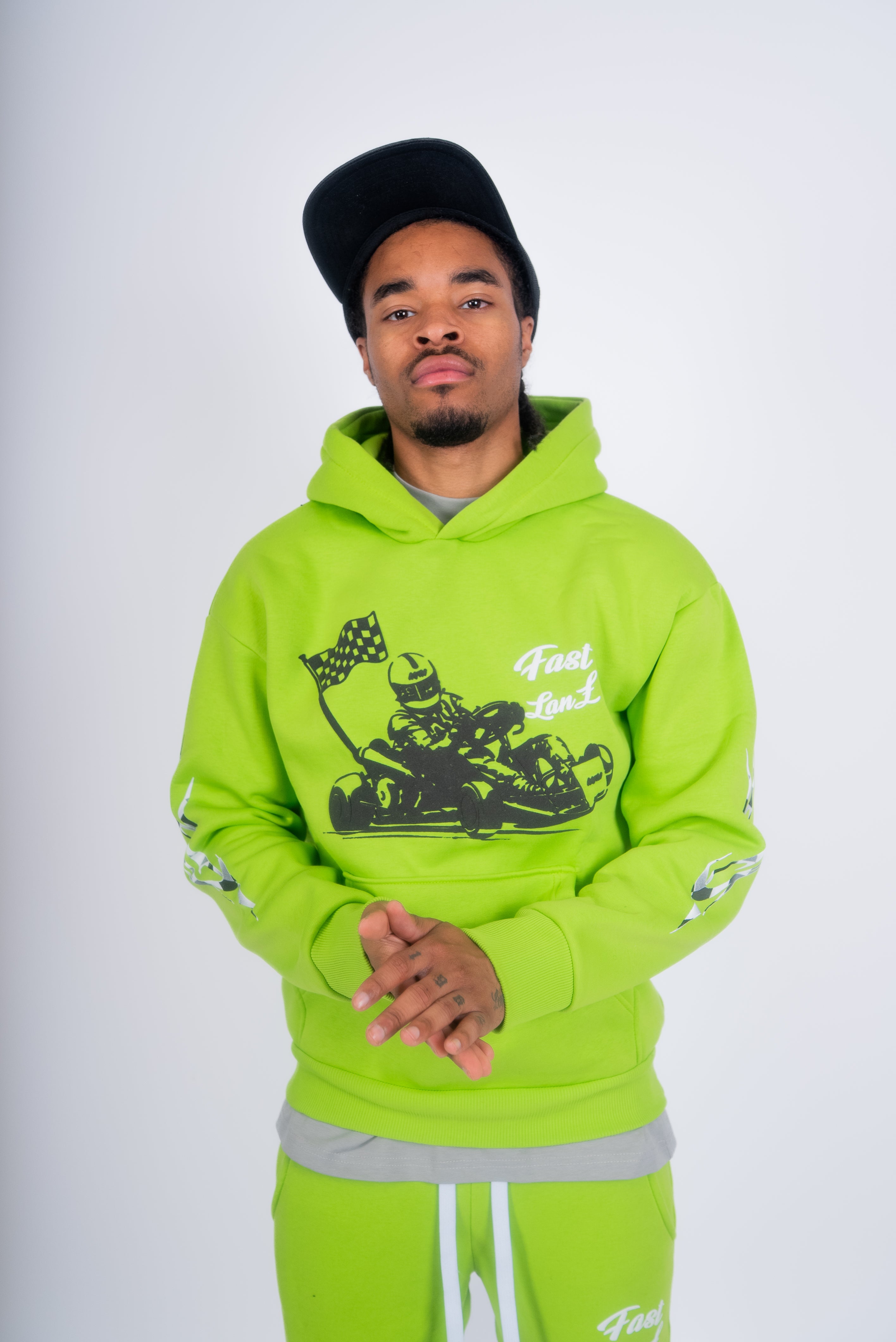 LIME GREEN FAST LANE GO KART JUMPER