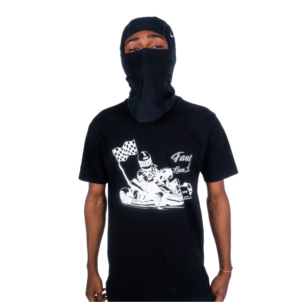 BLACK/WHITE FAST LANE GO KART TEE